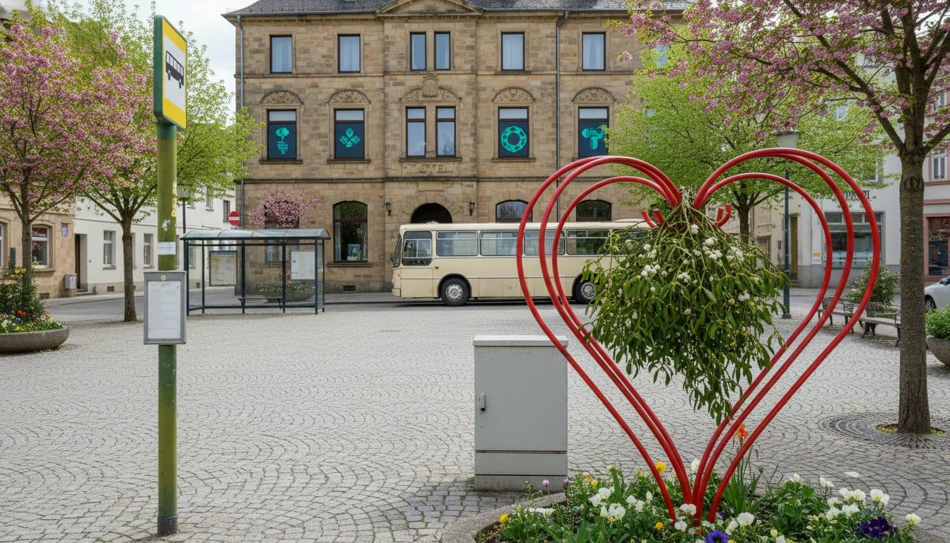 In Eisenberg gibt es jetzt eine offizielle Kusshaltestelle