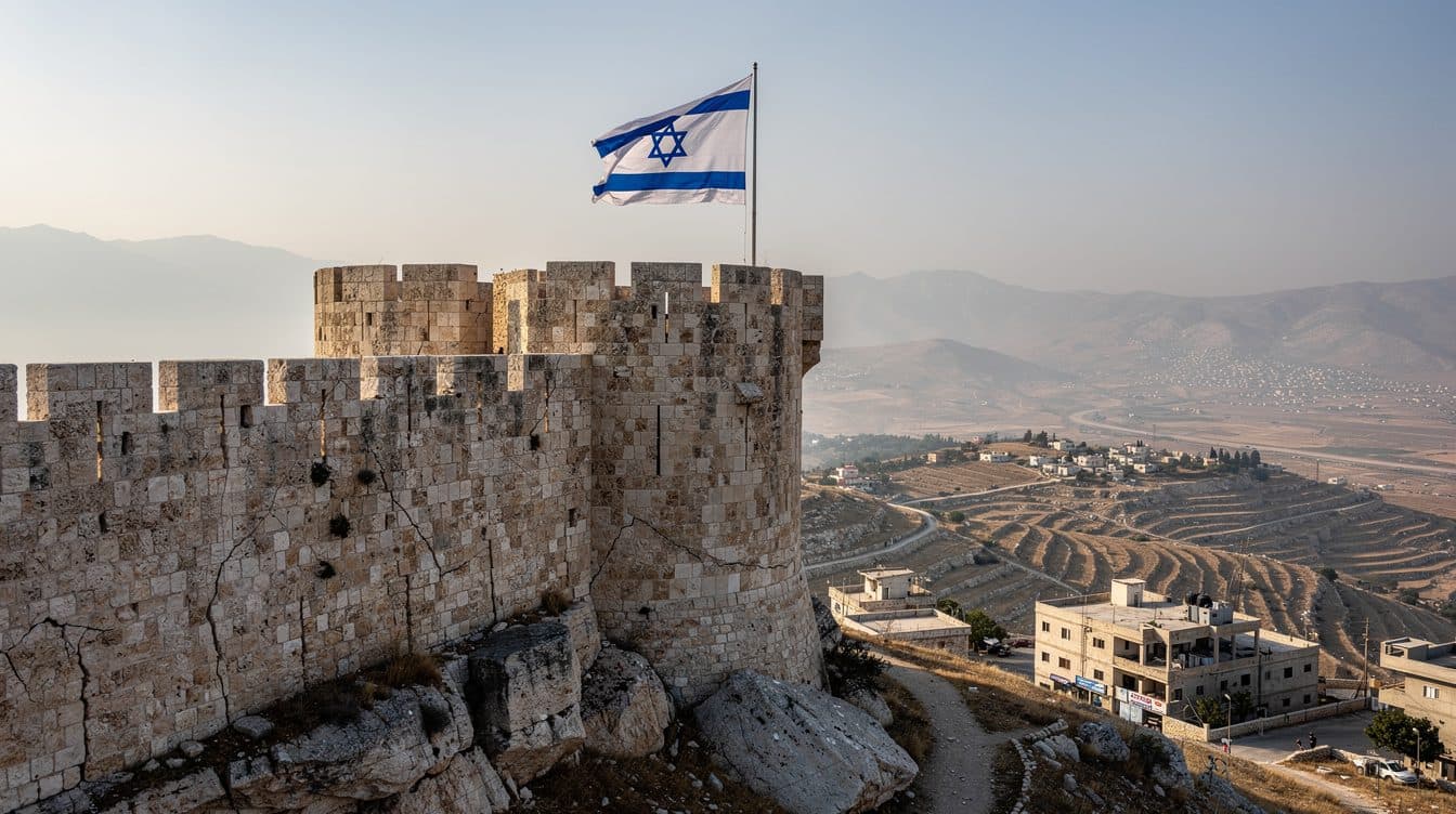 Israels Armee hisst Flagge auf Kreuzritterburg Beaufort im Südlibanon