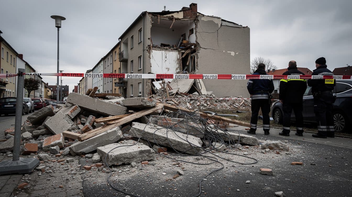 Zwei Festnahmen nach Hauseinsturz in Görlitz – Polizei vermutet Sprengstoff-Explosion