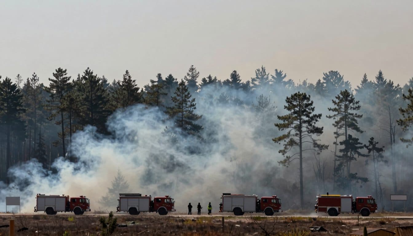 Großeinsatz im Föhrenwald: 28 Feuerwehren kämpfen gegen Waldbrand in Niederösterreich