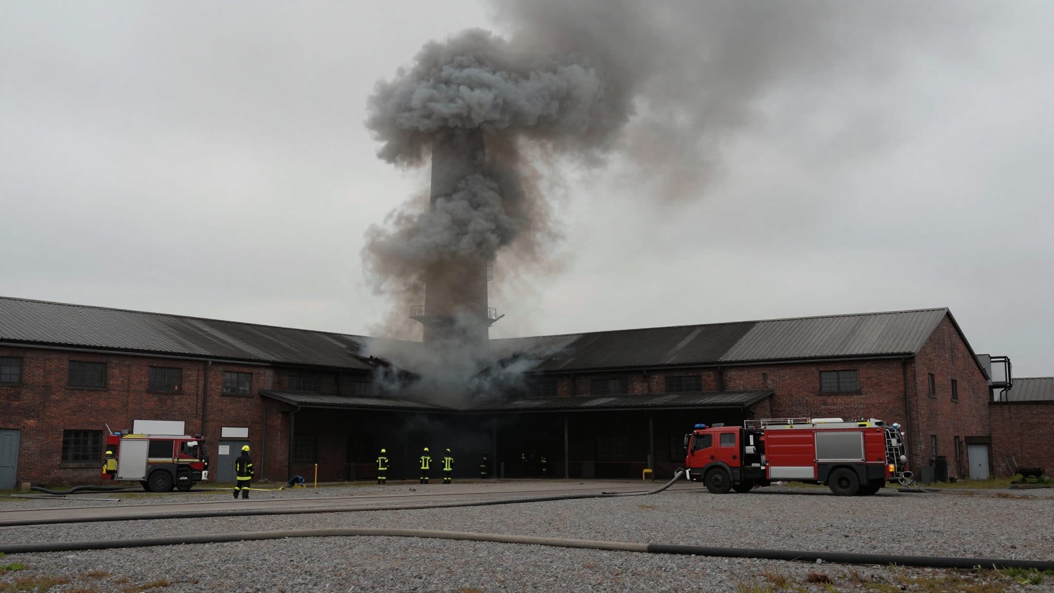 Großbrand im Dampflokwerk Meiningen: Feuer in einsturzgefährdeter Lagerhalle
