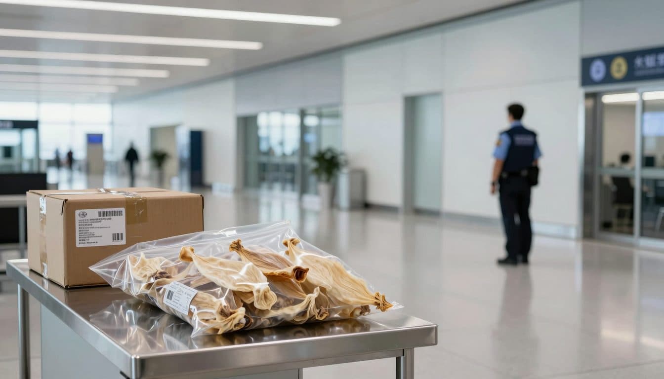 Zoll am Flughafen Wien stellt nicht angemeldeten Haifischknorpel aus China sicher