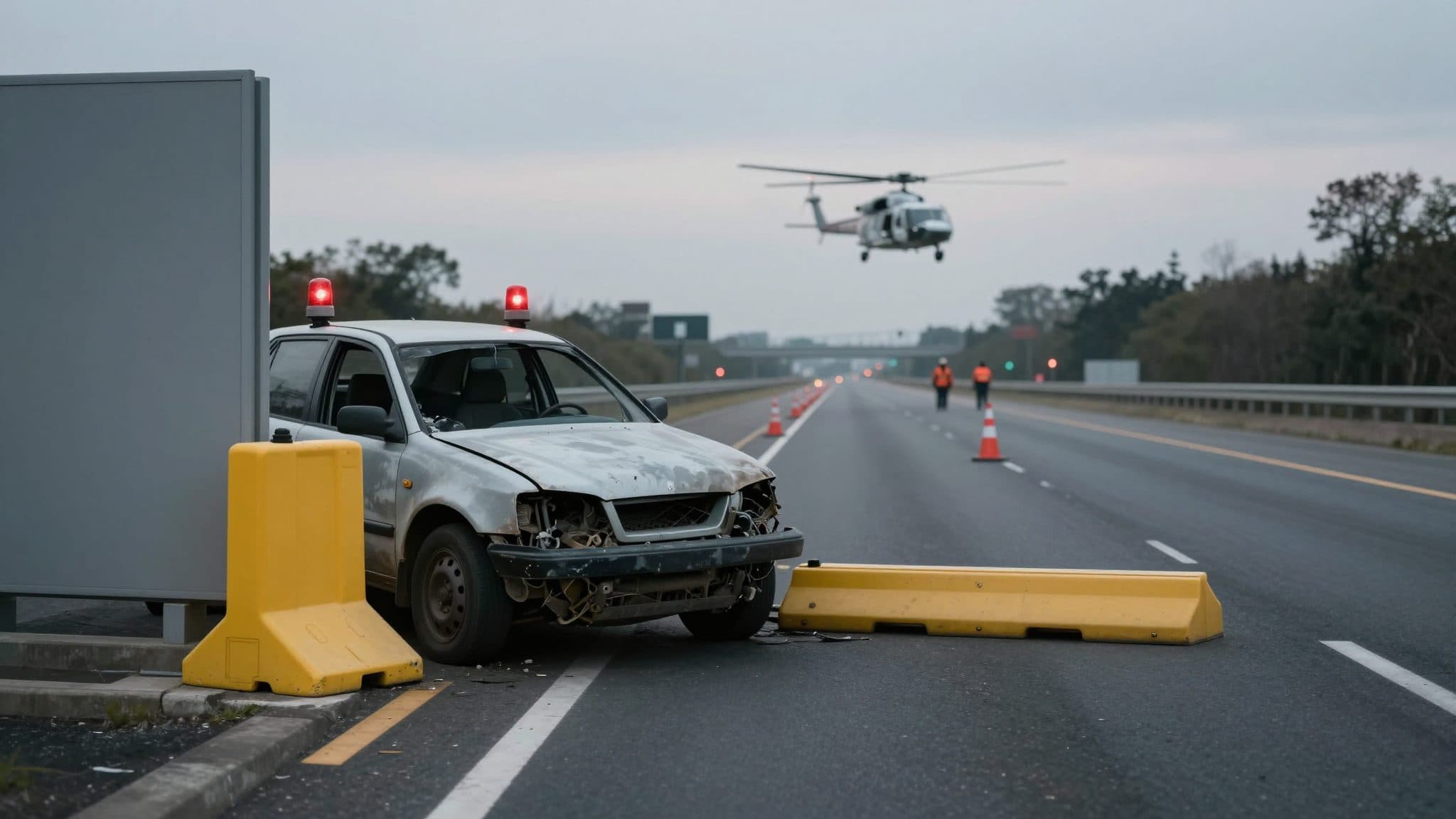 Schwerer Unfall auf der A9: Tschechische Familie kracht ungebremst gegen Anpralldämpfer