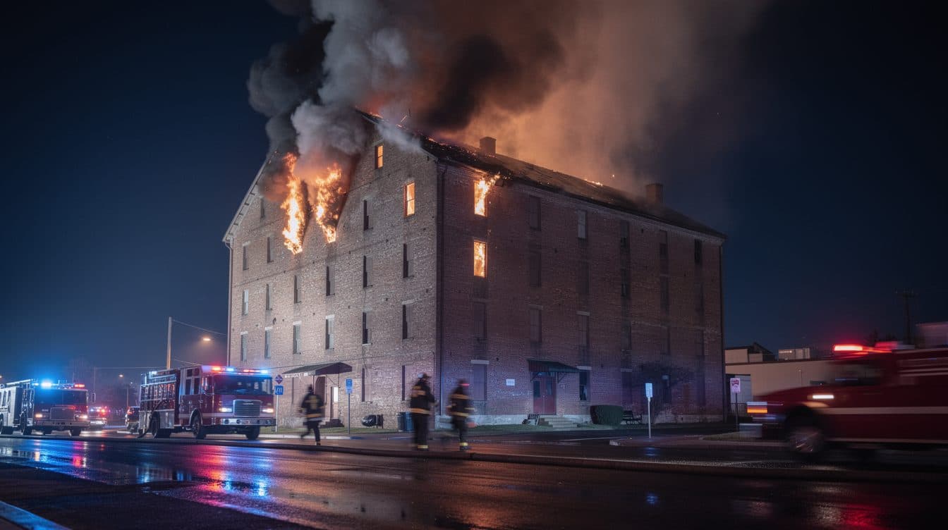 Millionenschaden durch zwei Brände am Kulturspeicher Ueckermünde – ein Feuerwehrmann verletzt