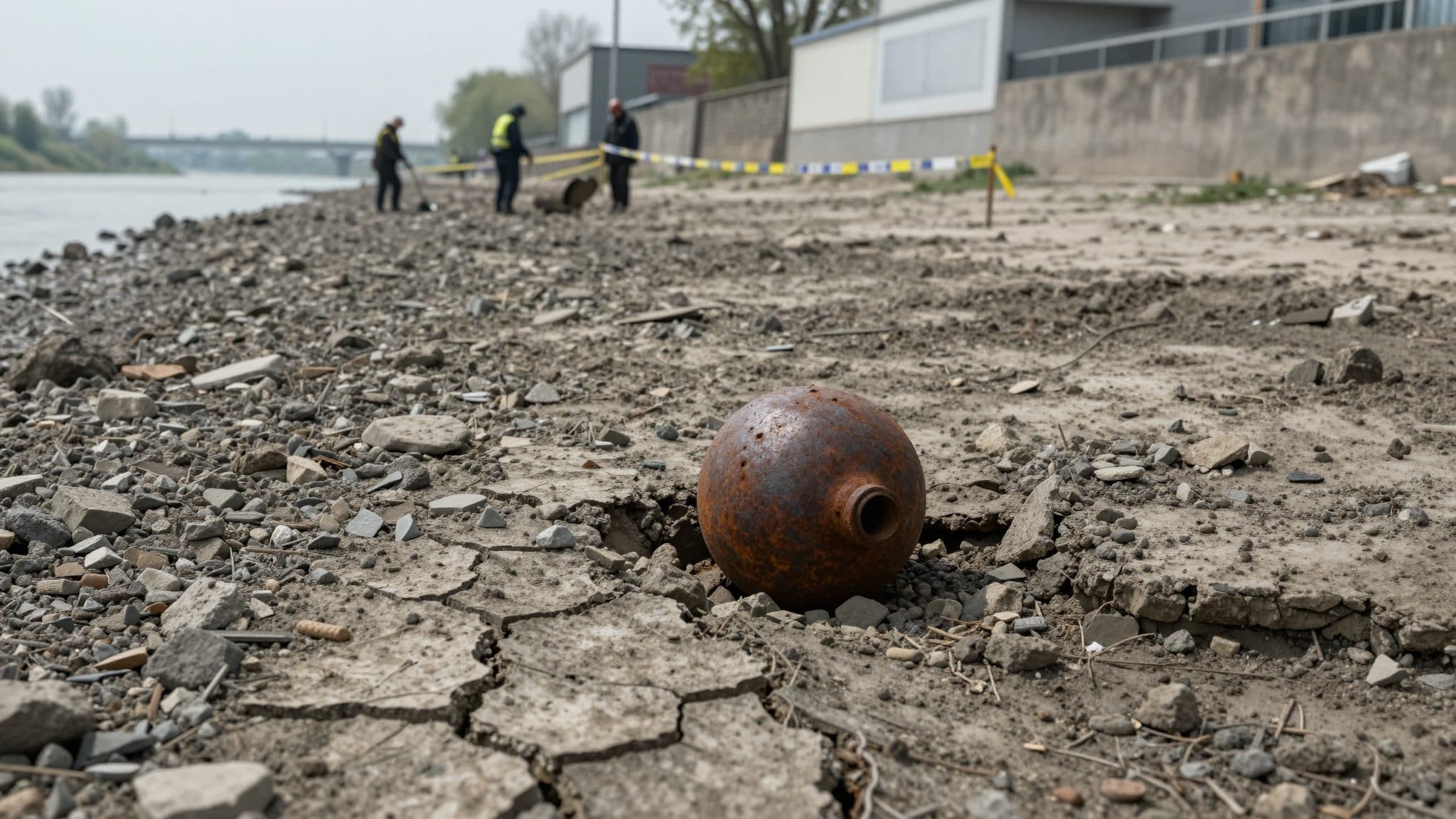 Wasserarme Donau gibt Minen und Mammutknochen frei