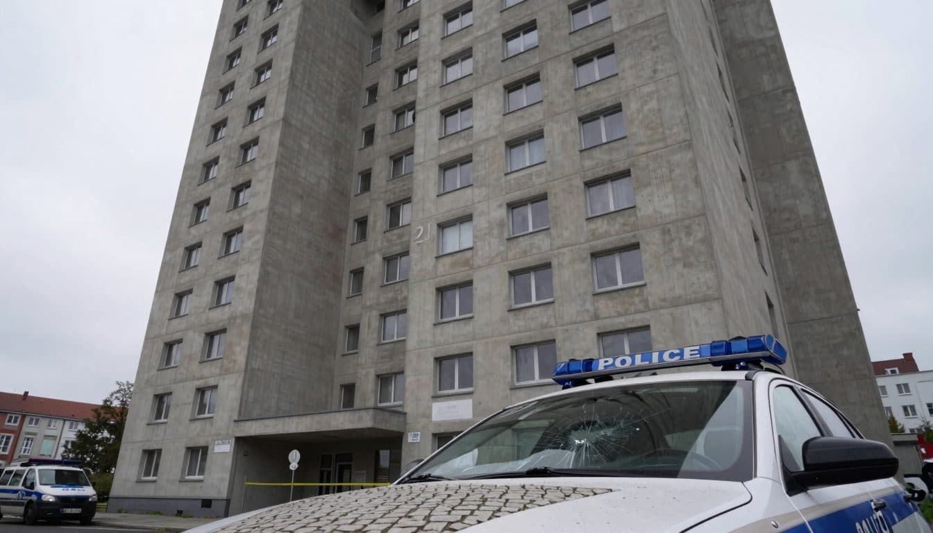 DNA-Reihenuntersuchung im Kieler Hochhaus „Weißer Riese" nach Pflastersteinwurf auf Streifenwagen