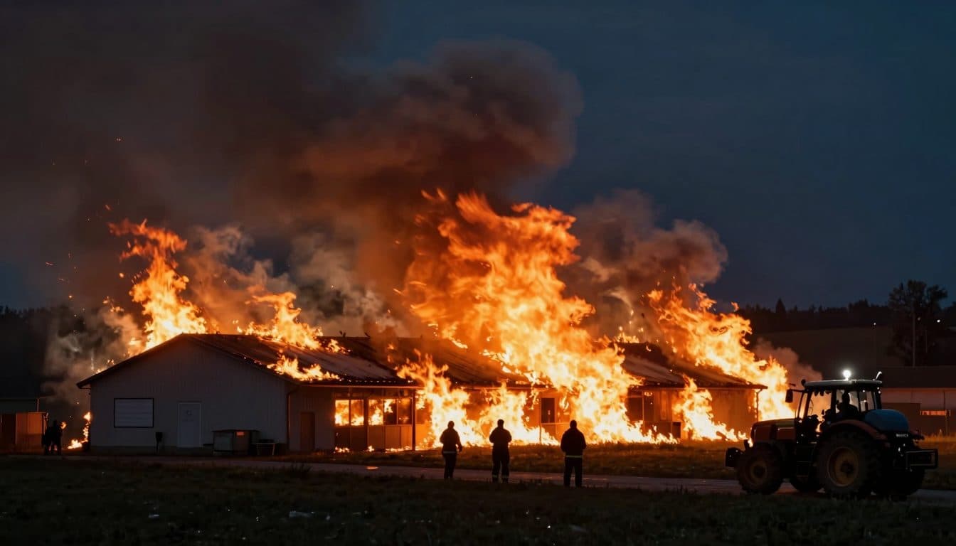 Mehr als 1.600 Tiere verenden bei Brand in Schweinestall in Bayern