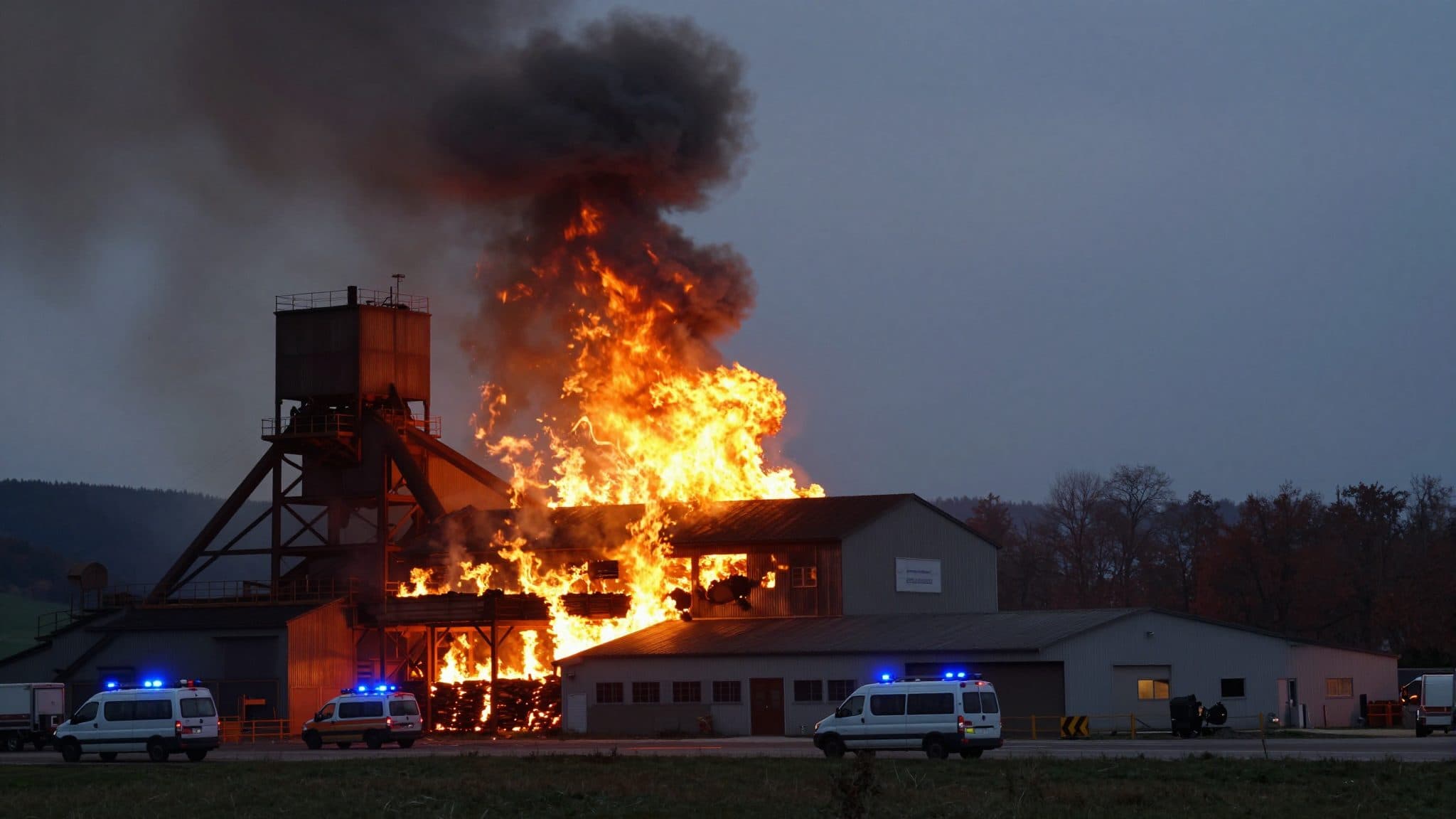 Großbrand in Sägewerk in Lengau: 200 Einsatzkräfte aus drei Bezirken im Einsatz