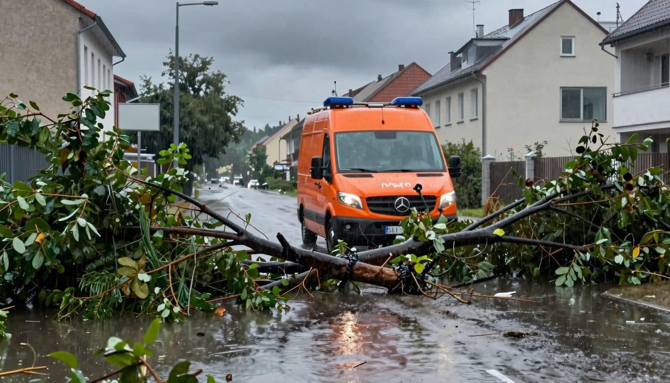Unwetter im Bezirk Wiener Neustadt: 15 Feuerwehren stemmen 65 Einsatzstellen