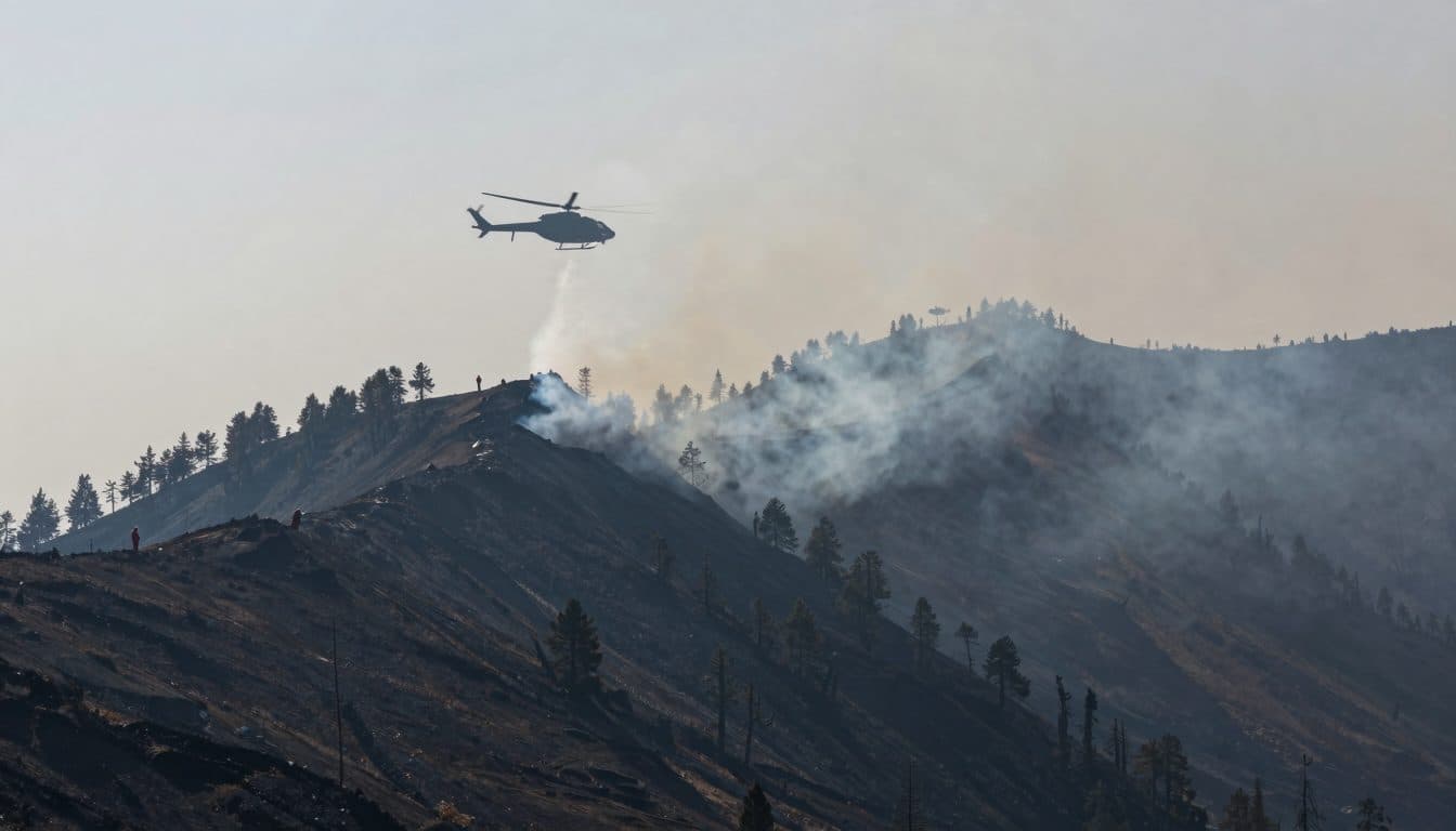 Waldbrand im Pongau flammt wieder auf – 50 Helfer und zwei Hubschrauber im Einsatz