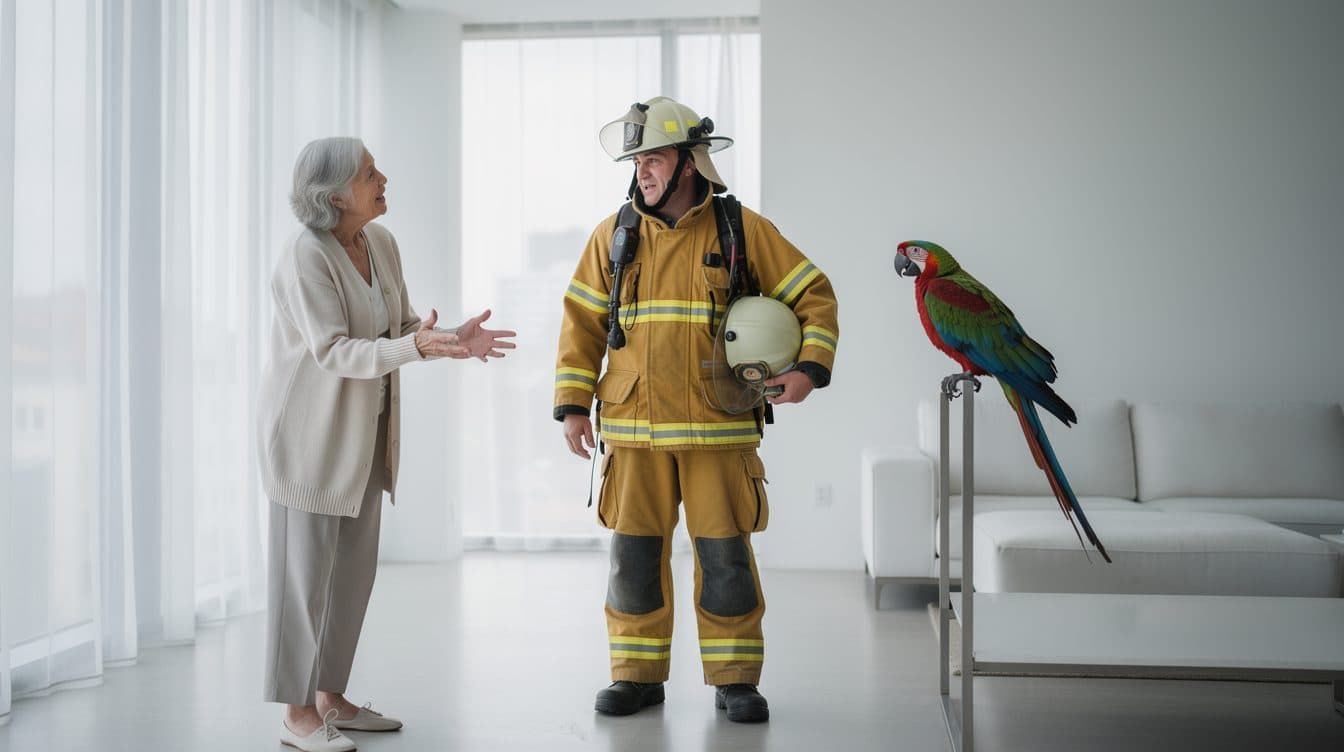 Papagei löst Feuerwehreinsatz aus: Hilferufe entpuppen sich als tierische Täuschung