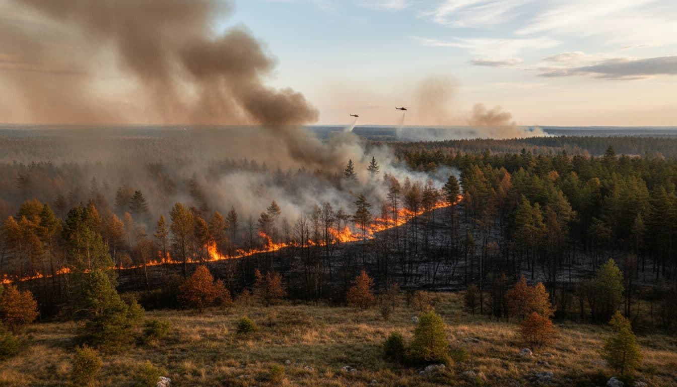 Fünf Hubschrauber im Einsatz: Waldbrand bei Graz weitet sich auf 70 Hektar aus