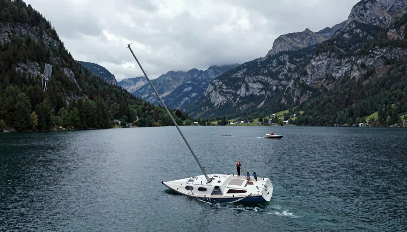 Segelboot Achensee gekentert: Frau und Kind gerettet