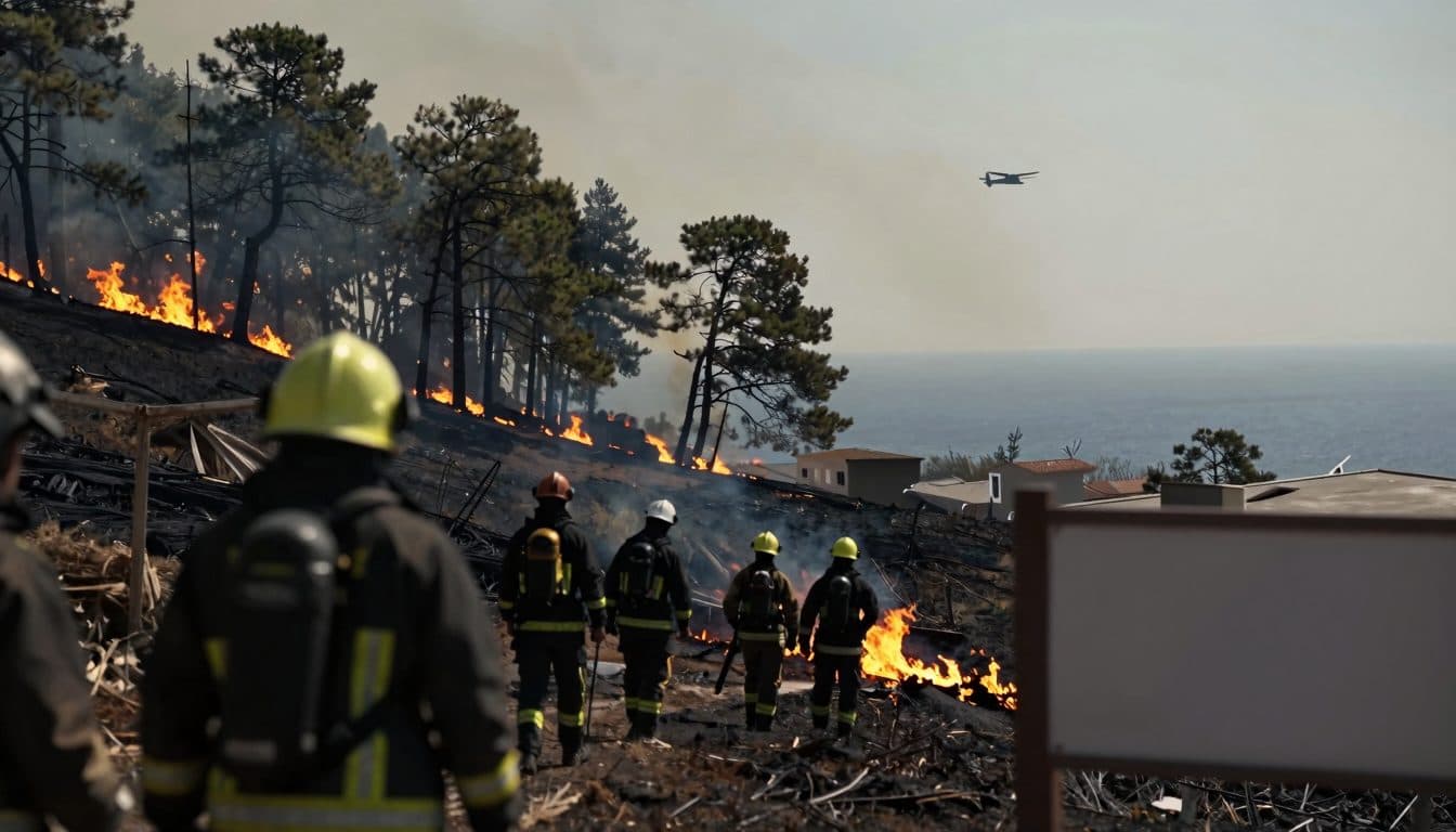 Waldbrand Athen: Feuerwehr im Einsatz bei Porto Germeno