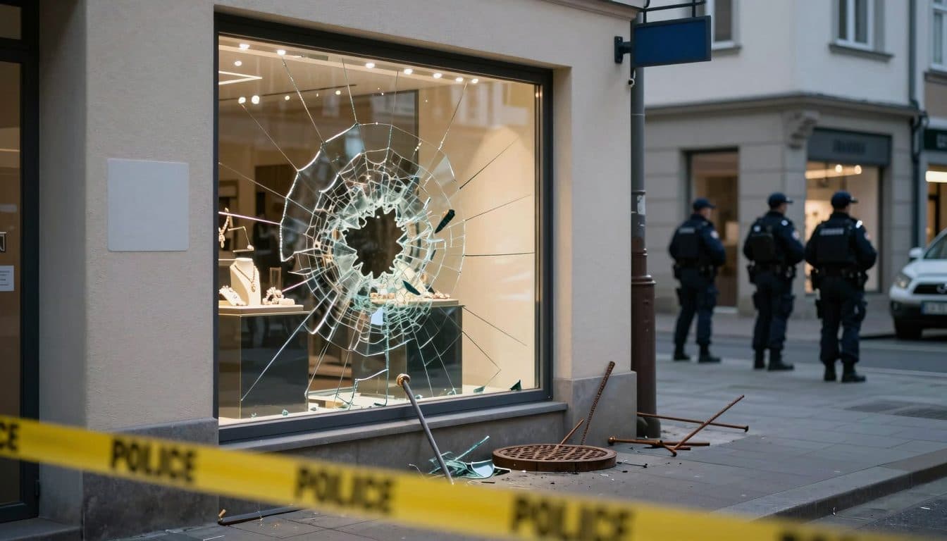 Bewaffneter Einbruch bei Juwelier in Leonding – Täter auf der Flucht