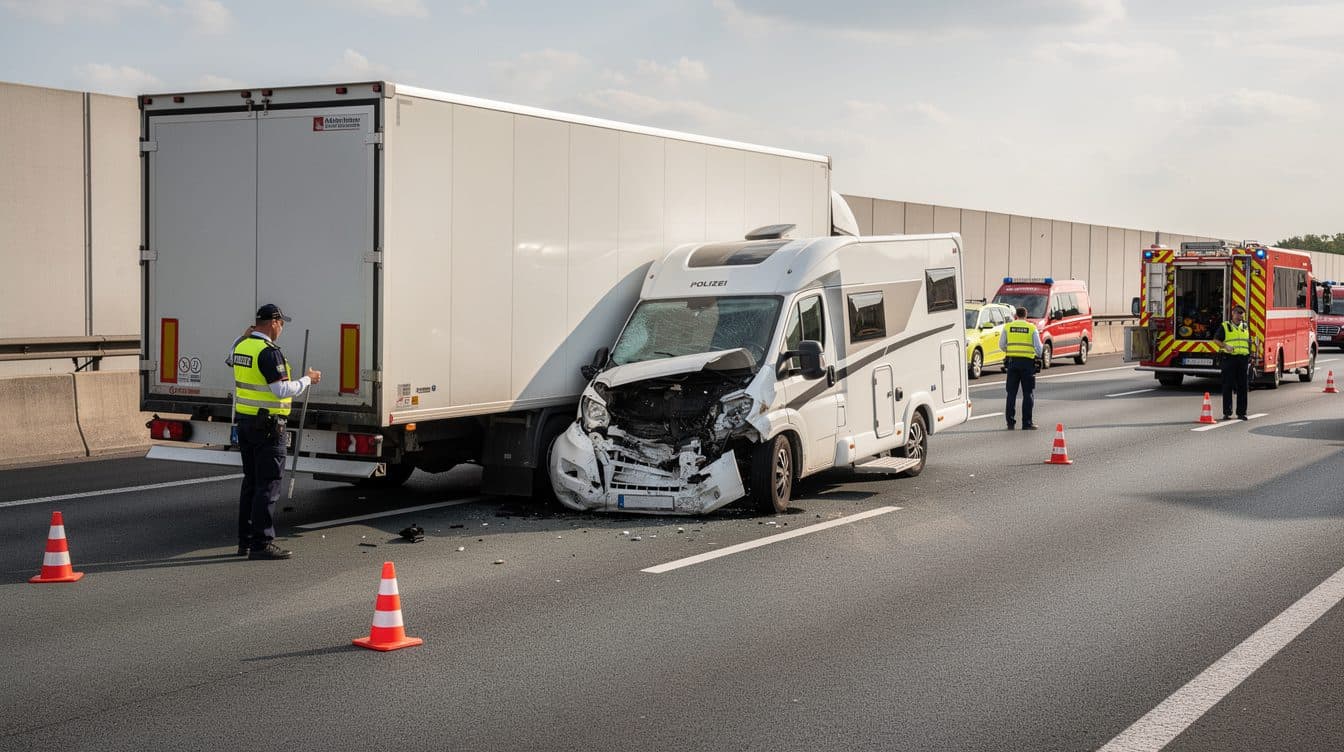 Tödlicher Unfall auf der A3: Wohnmobil prallt nahezu ungebremst in Stauende
