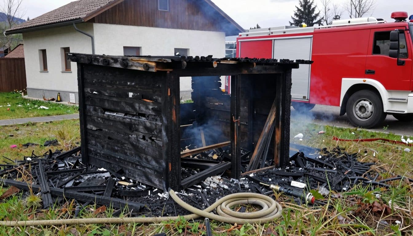 Gartenhütte in Pöllau in Brand geraten: 60-Jähriger räucherte Wespennest mit Benzin aus