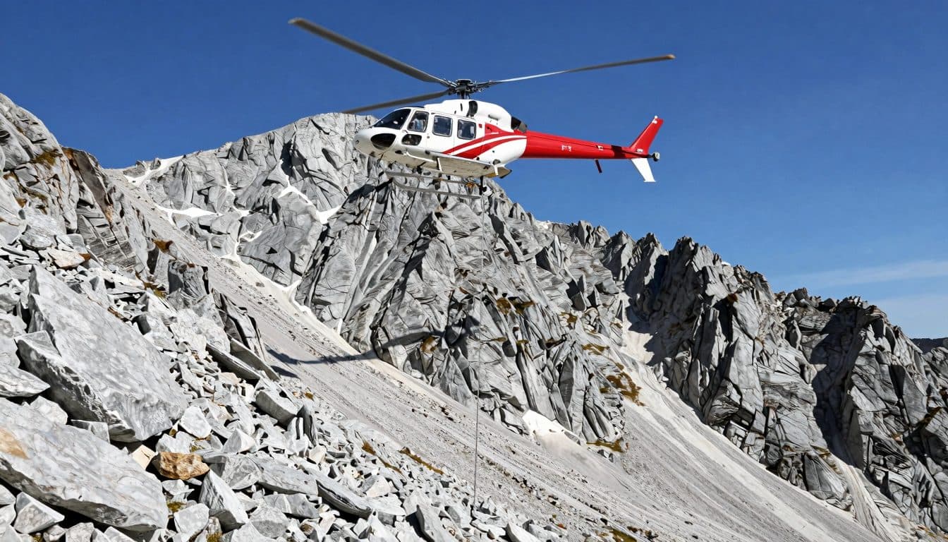Hubschrauber-Einsatz rettet belgisches Wanderpaar an der Seebergspitze