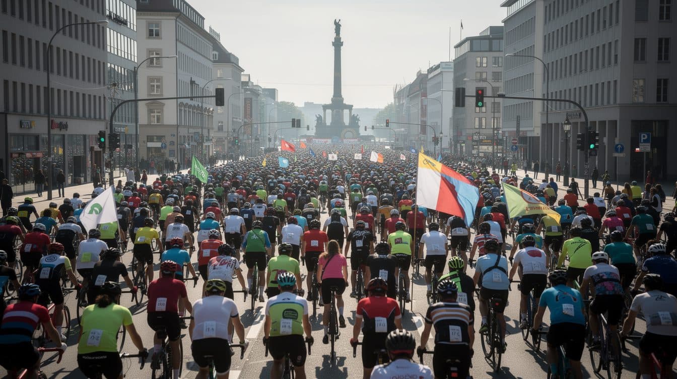 Zehntausende Radfahrer bei ADFC-Sternfahrt in Berlin unterwegs