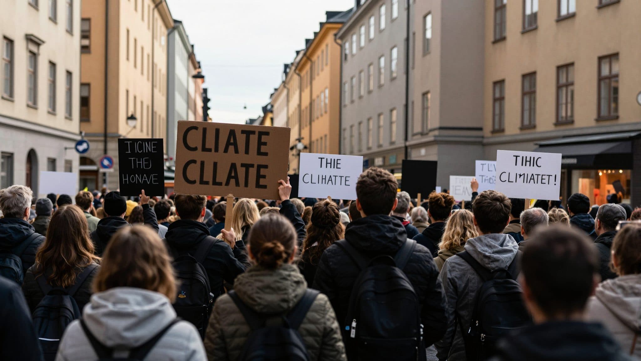 Tausende Demonstranten ziehen in Stockholm für mehr Klimaschutz durch die Straßen
