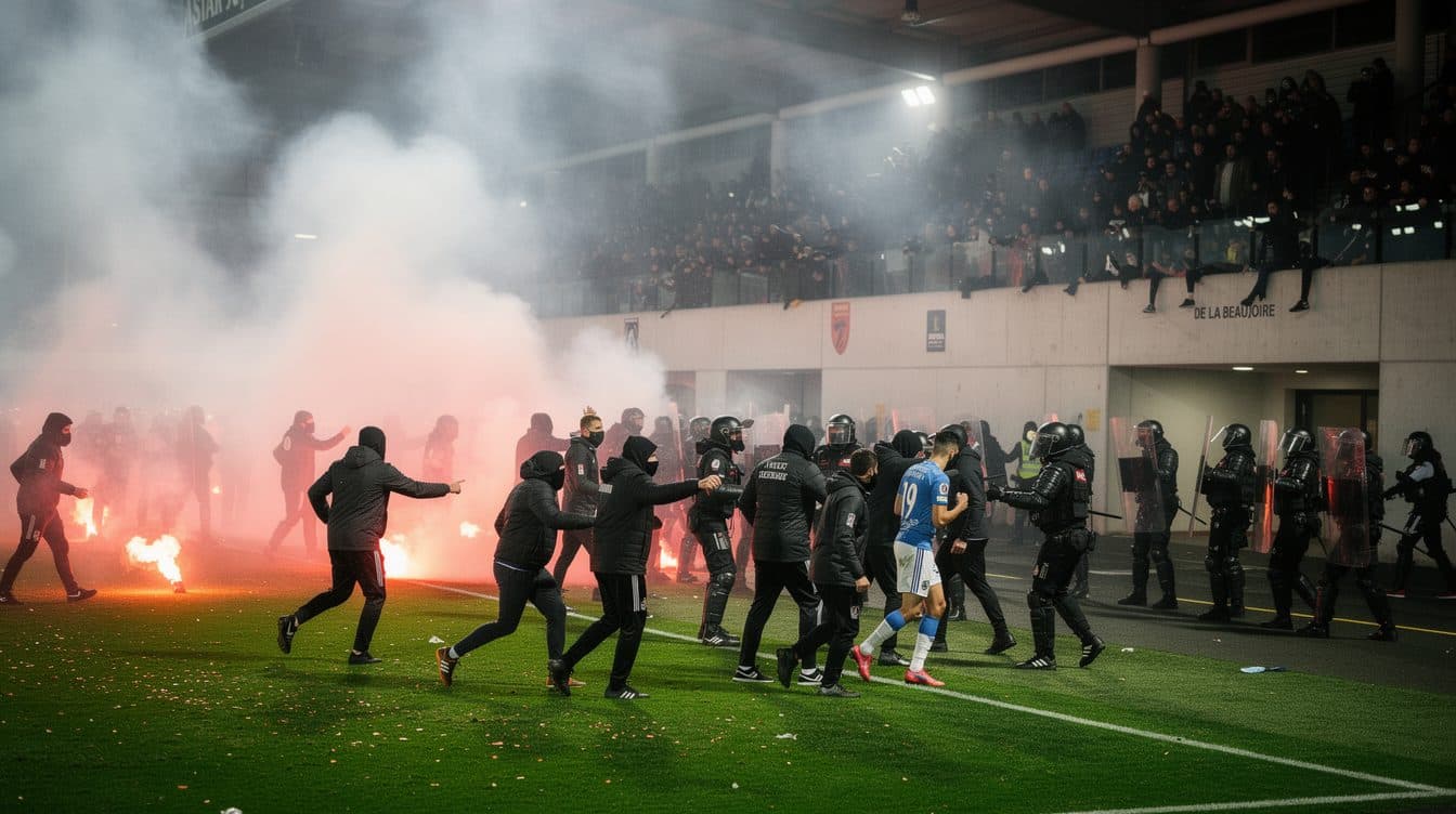 Chaos bei FC Nantes: Spielabbruch nach Platzsturm und Pyrotechnik