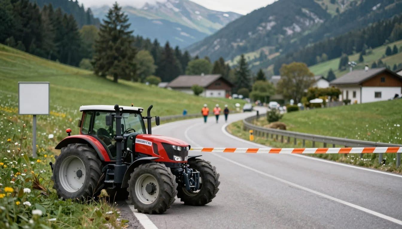 Zwei Schwestern bei Traktorunfall auf der Metnitztal Straße in Kärnten verletzt