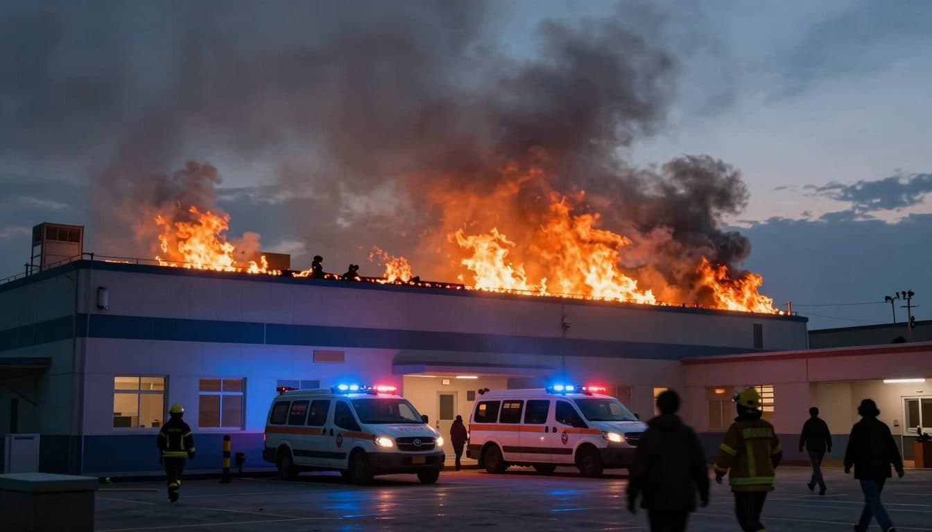 Dachstuhlbrand in Krankenhaus in Ludwigslust: Zwei Tote und mindestens 34 Verletzte