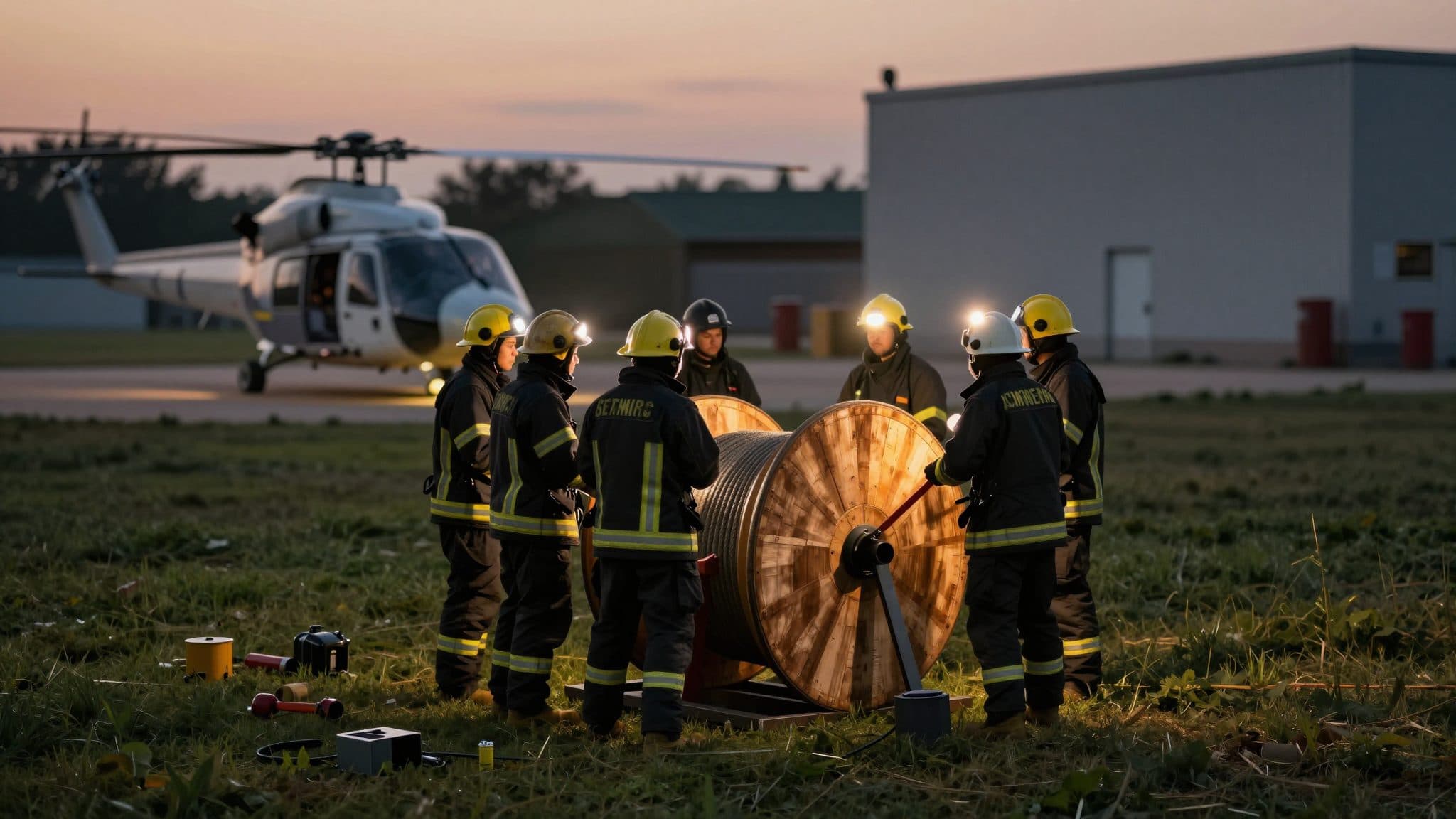 Siebenjährige bleibt in hölzerner Kabeltrommel im Garten stecken und wird mit Hubschrauber ins Spital geflogen