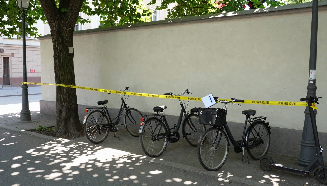 Festnahme in Wiener Park: Polizei sucht Besitzer von drei sichergestellten Fahrrädern und E-Scooter