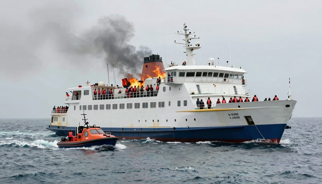 Fährschiff gerät vor Java in Brand – fünf Tote, Dutzende weiter vermisst