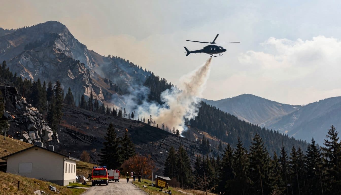 Waldbrand am Raucheck im Tennengebirge: 56 Hubschrauberflüge und 20.000 Liter Löschwasser