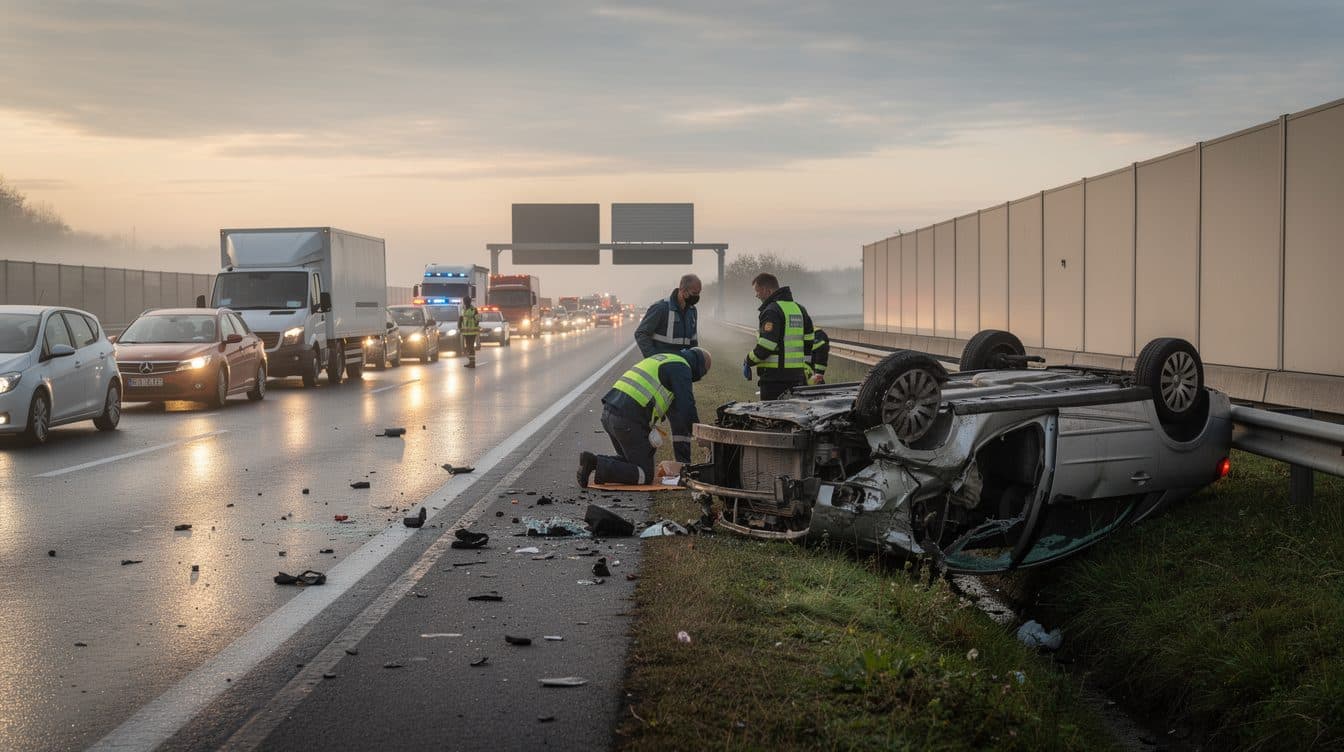 Tödlicher Unfall auf A2: Mann aus Auto geschleudert und von nachfolgenden Fahrzeugen überrollt