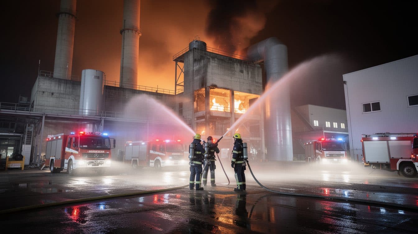 Großbrand in Dresdner Heizkraftwerk: 59-Jähriger erleidet Rauchgasvergiftung