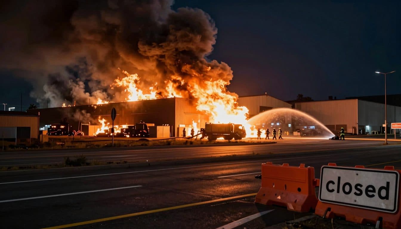 Großbrand in Wiener Entsorgungsbetrieb: A23 bleibt nach Feuer in Donaustadt gesperrt