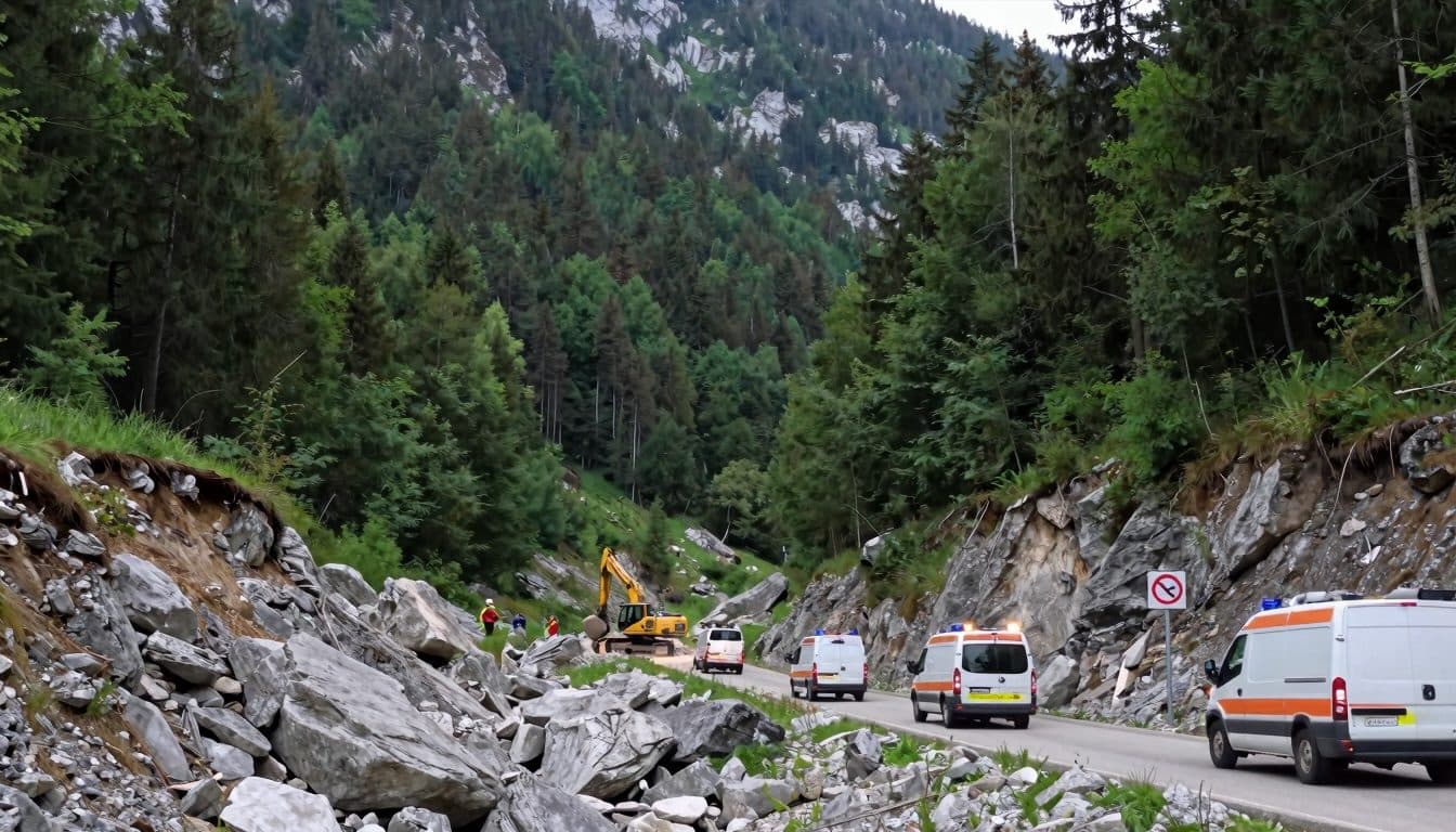 57-Jähriger stürzt in Kärnten mit Bagger zwanzig Meter ab und wird aus Kabine geschleudert