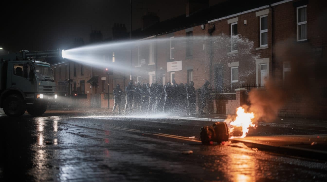 Unruhen in Belfast gehen in die zweite Nacht – Polizei setzt Wasserwerfer nach Messerstecherei ein