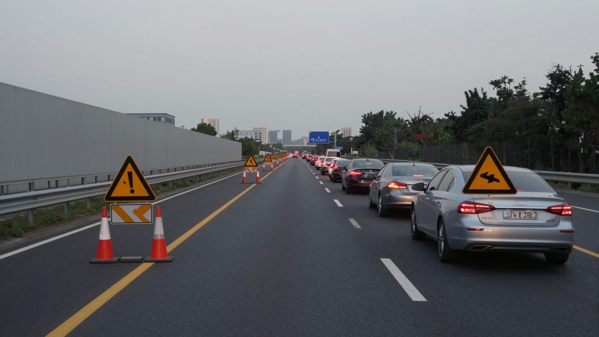 A1 bei Haag: Spursperre wegen Fahrbahnschaden