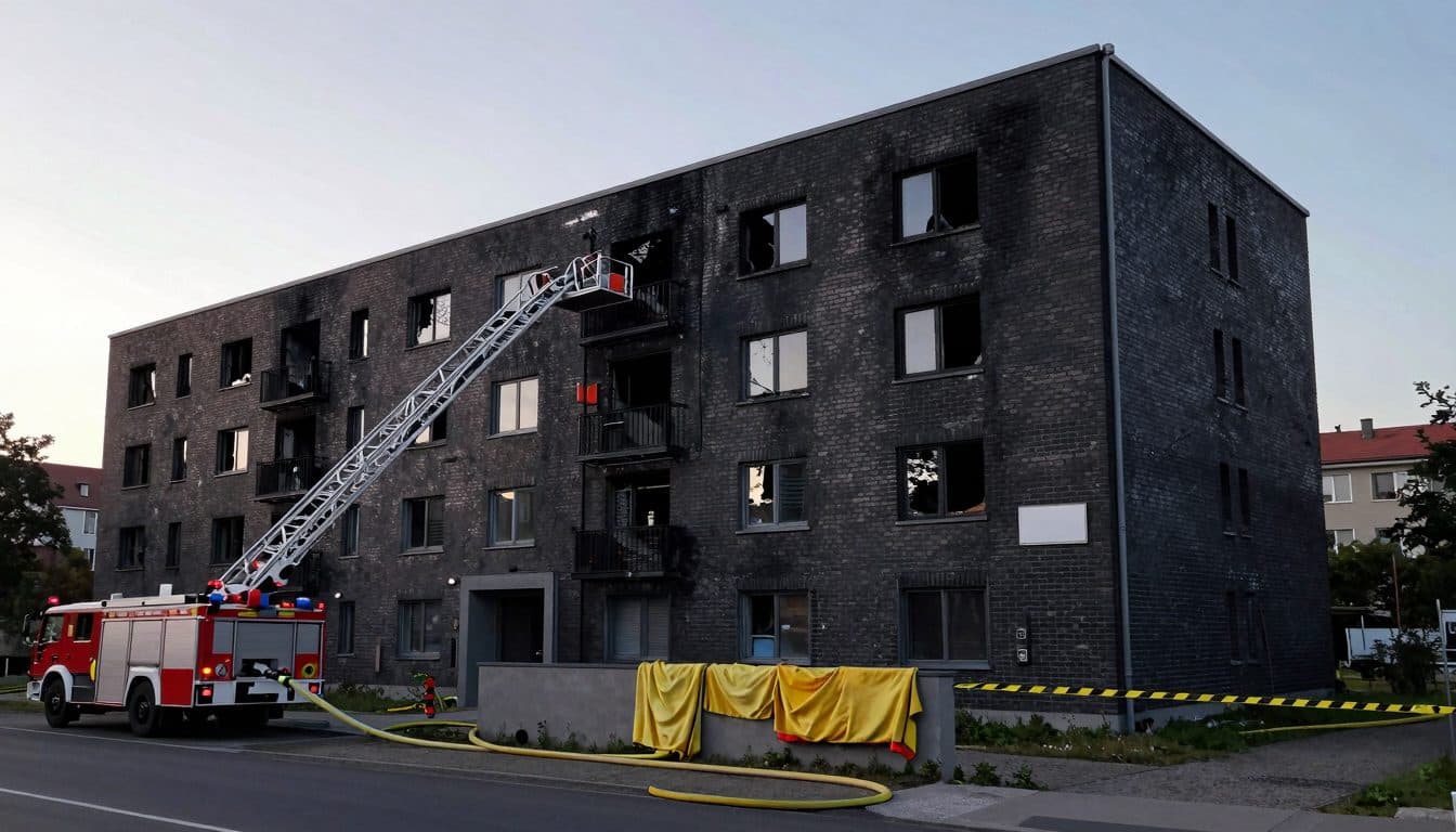 Feuer Wohnanlage Biesdorf: Brandstiftung Marzahn-Hellersdorf