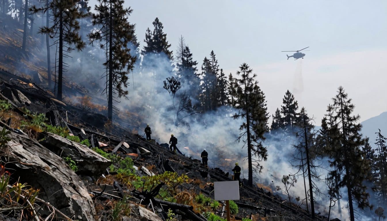 Waldbrand am Arikogel: Rund 80 Einsatzkräfte kämpfen gegen Feuer im schwierigen Gelände