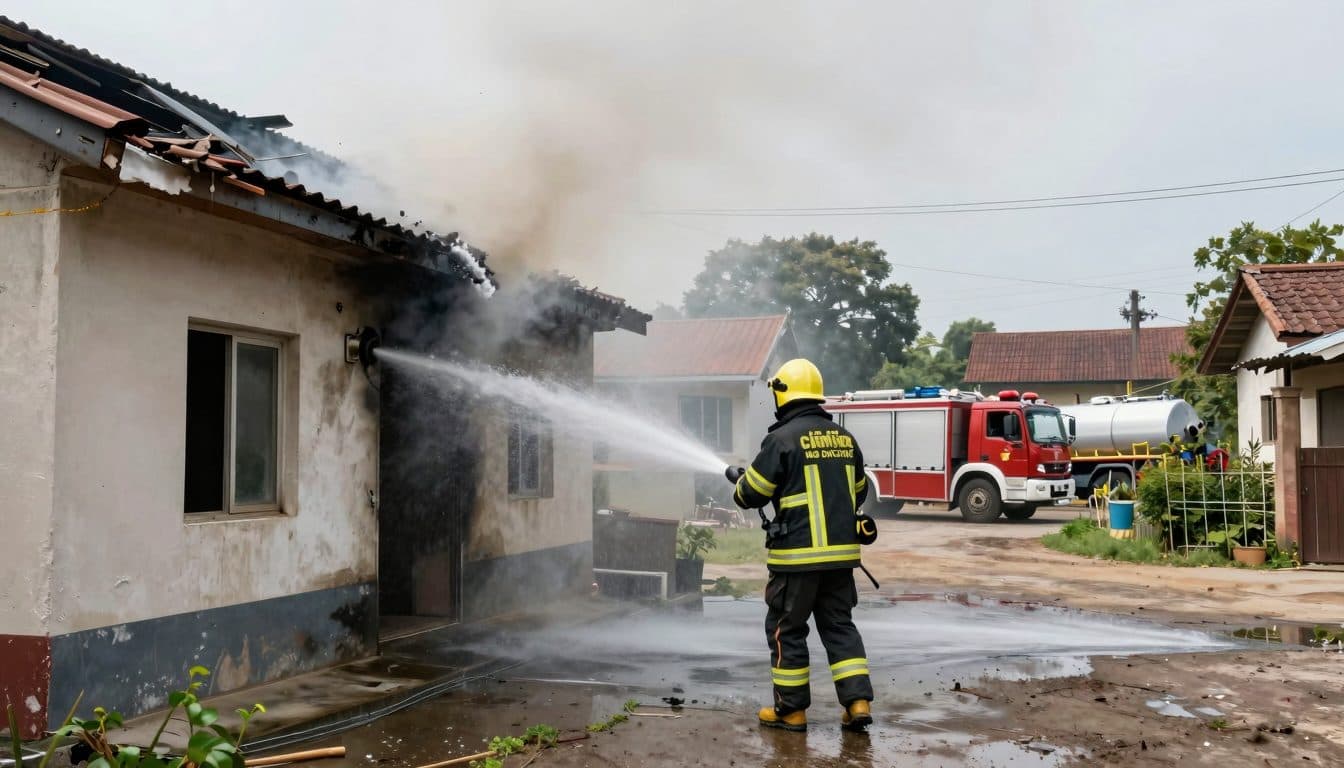 Wohnhausbrand in Margarethen am Moos: vier Verletzte und Großeinsatz der Feuerwehr