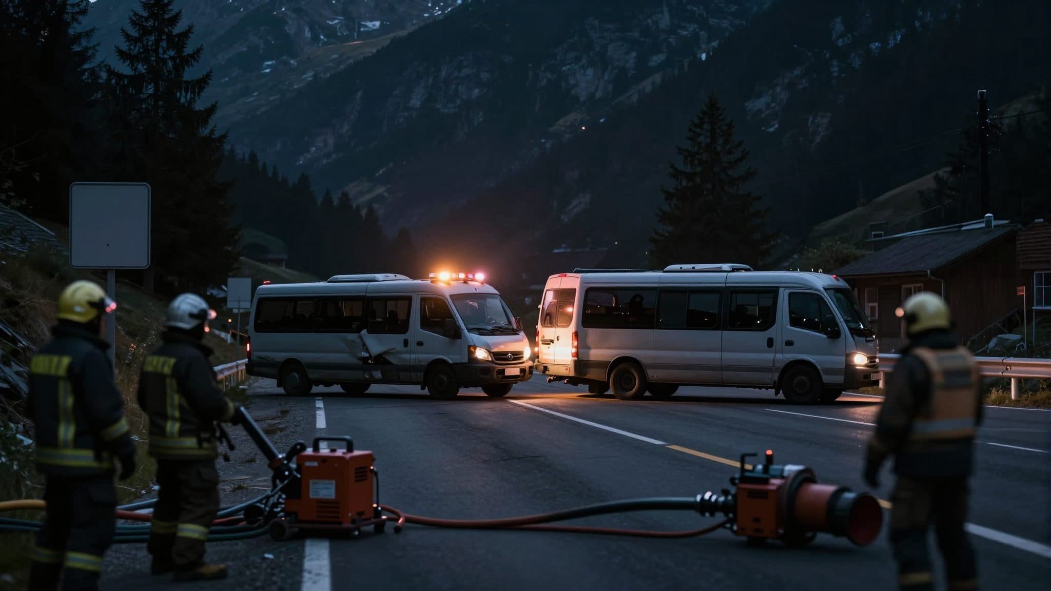Schwerer Unfall mit zwei Kleinbussen in Piesendorf fordert ein Todesopfer und sieben Verletzte