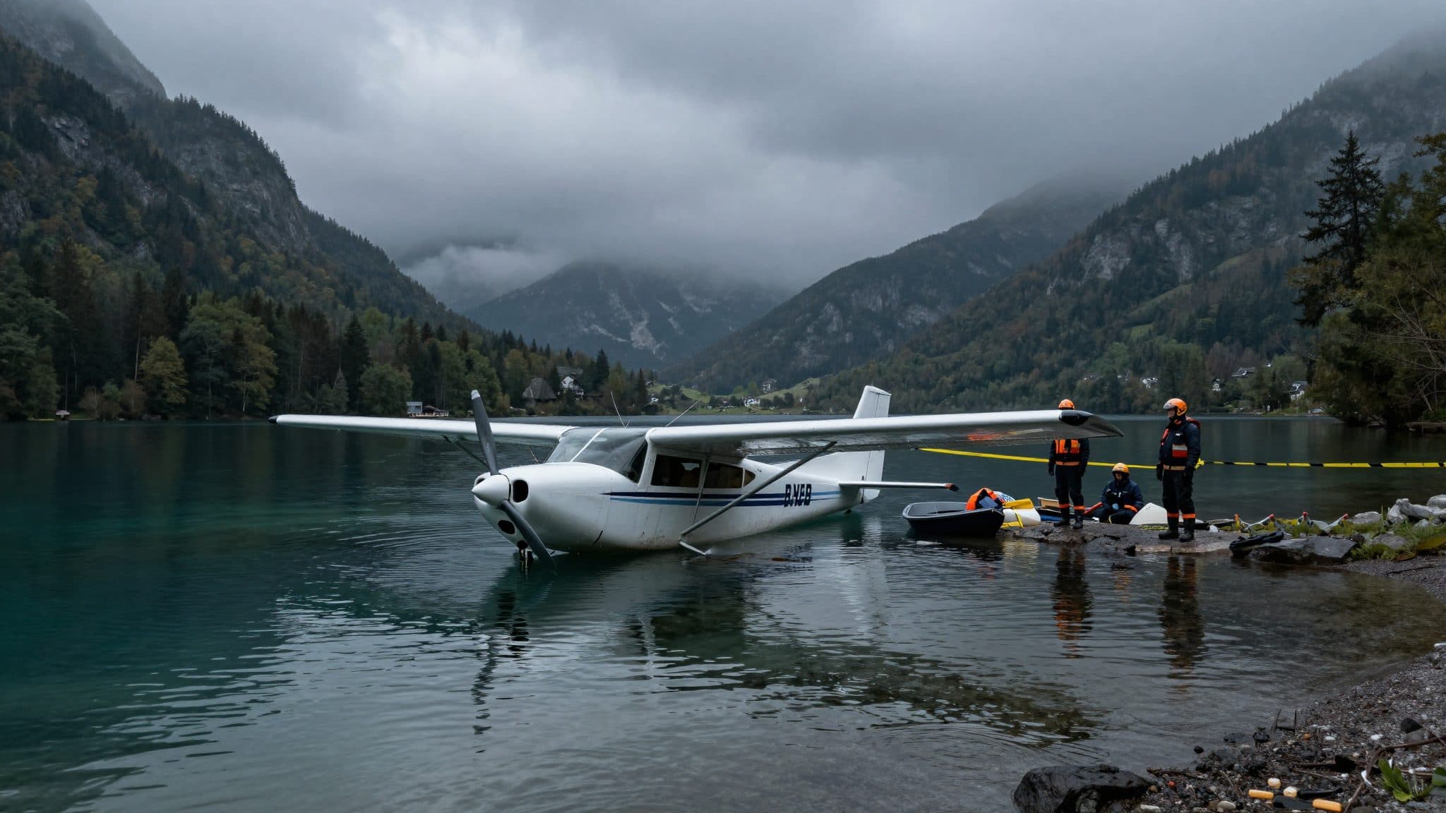 Zwei Tote bei Absturz eines Propellerflugzeugs im Attersee – Ermittler gehen von Fluglehrer und Schüler aus