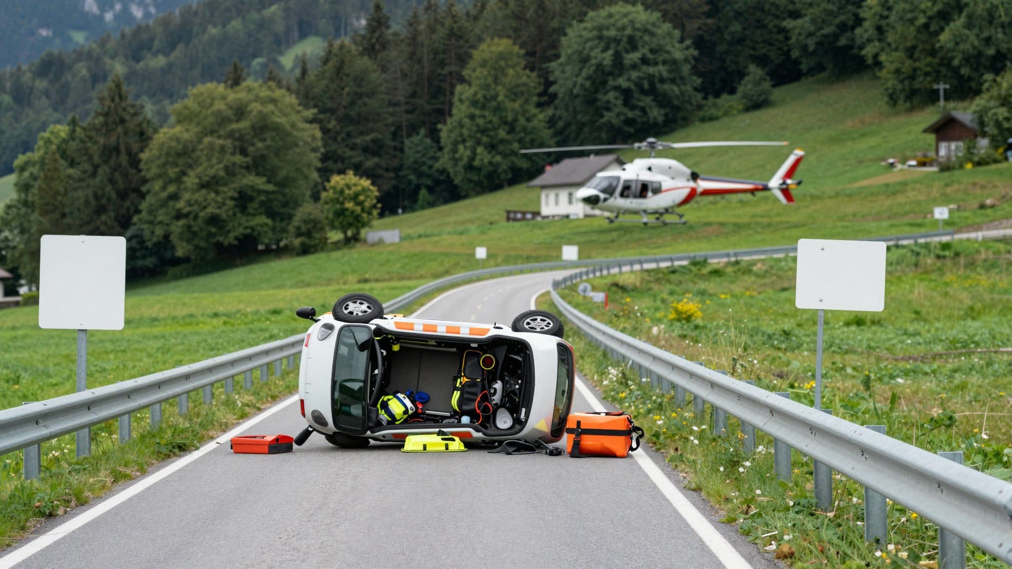 Fünf Teenager bei Verkehrsunfall auf der B36 im Bezirk Zwettl verletzt