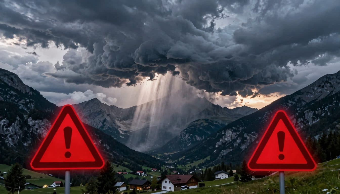 Rote Unwetterwarnung für Teile Kärntens – schwere Gewitter und Hagel erwartet