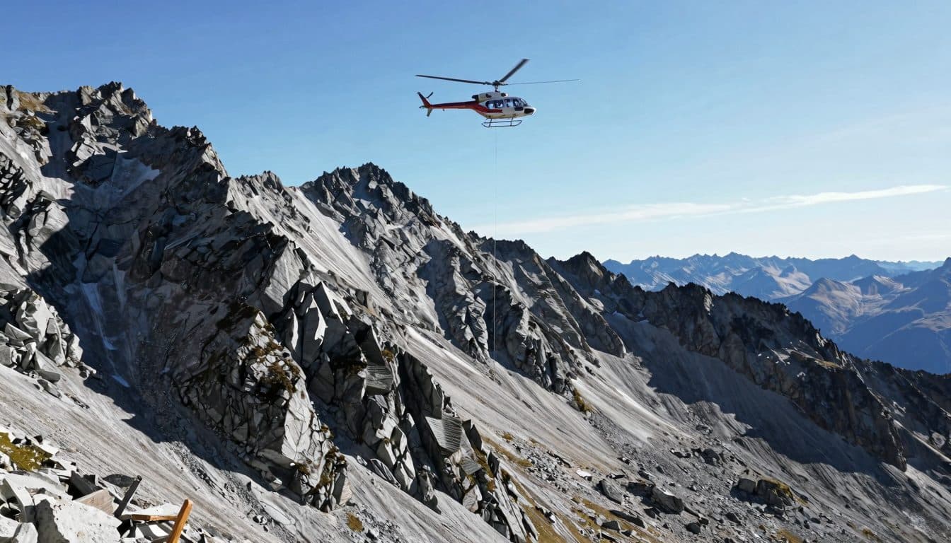 Vier polnische Bergsteiger am Breithorn im Pinzgau mit Helikopter gerettet