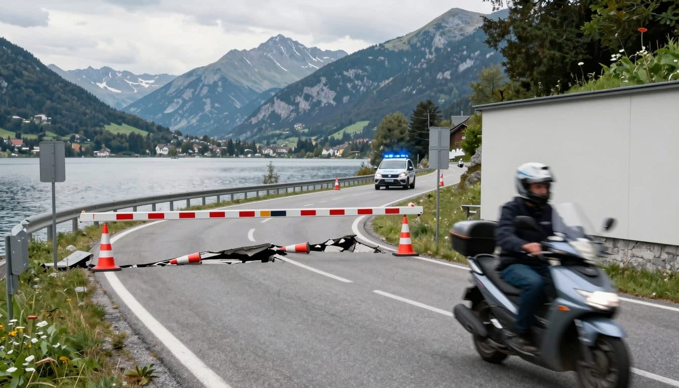 Mopedfahrer flüchtet am Achensee vor Polizei und durchbricht Straßensperre