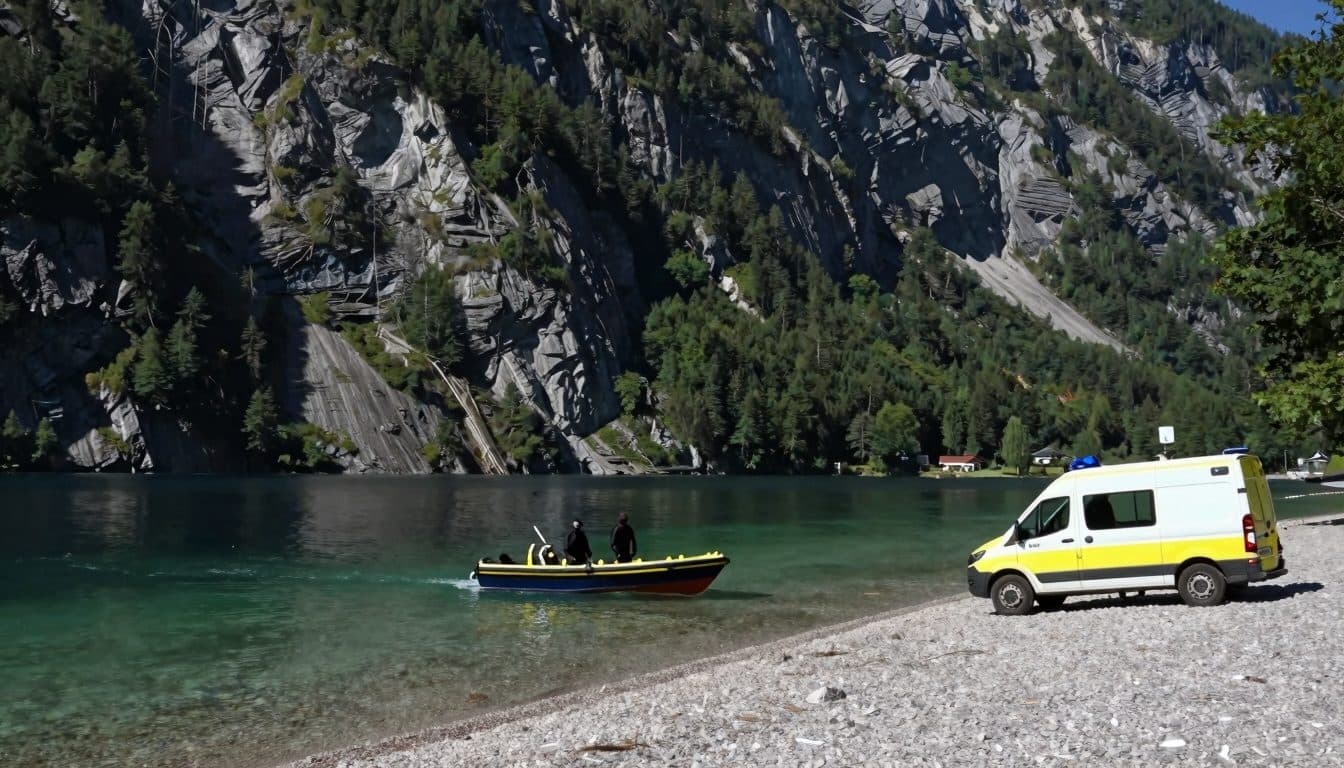 Wanderin in Tirol stürzt zehn Meter ab und wird per Boot geborgen