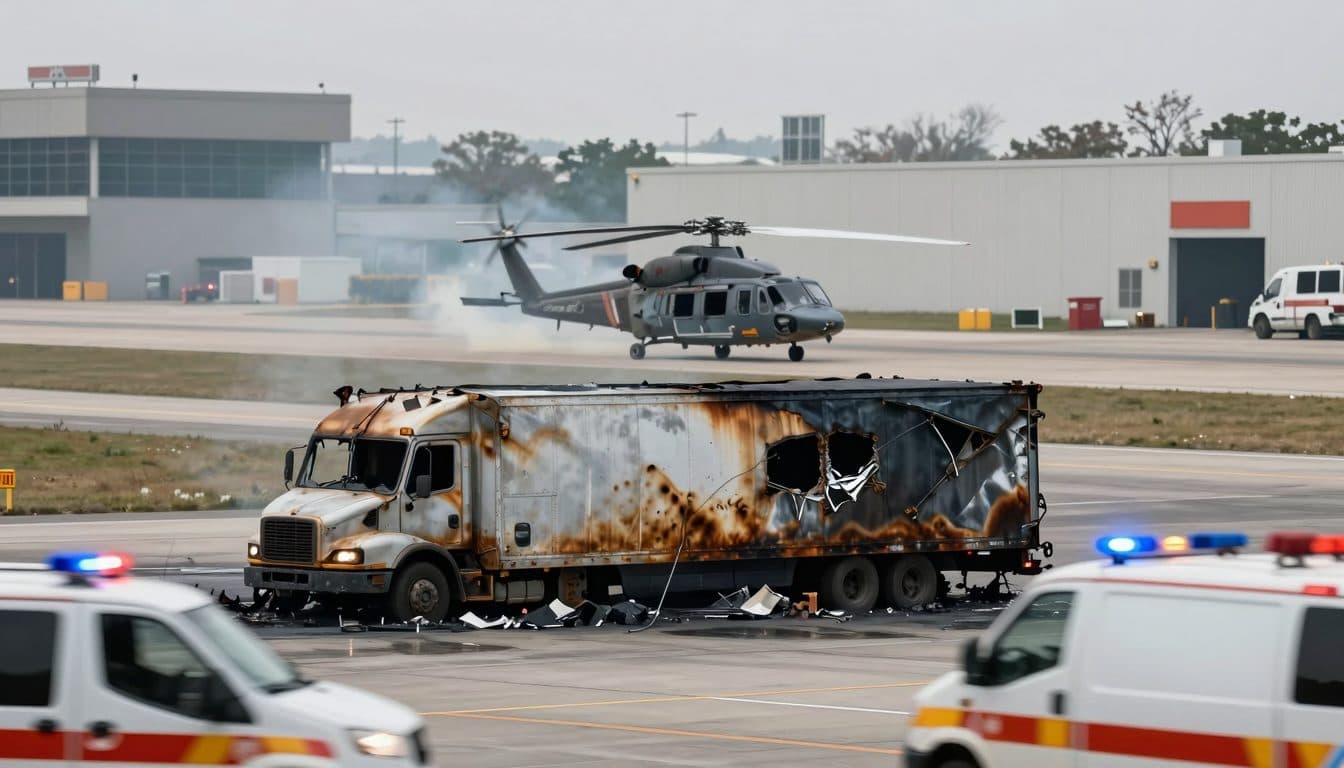 Gasexplosion auf Flughafengelände in Hörsching: Sieben Verletzte, zwei Schwerverletzte per Hubschrauber nach Wien