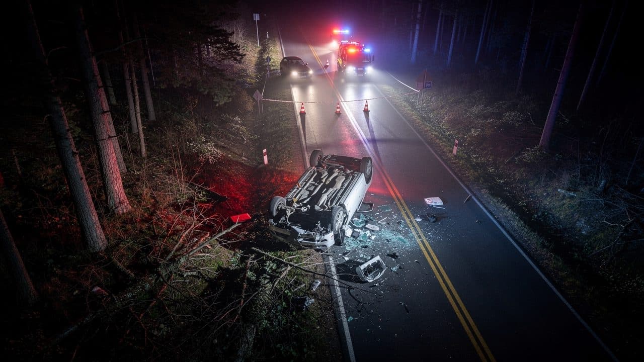 Vier Verletzte bei schwerem Unfall auf der B72: Lenker aus Wrack geborgen