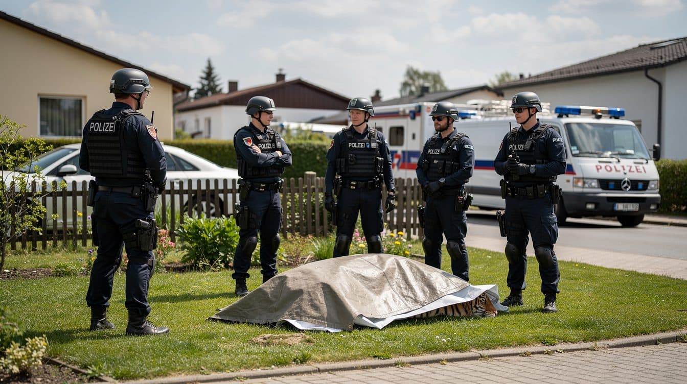 Entlaufener Tiger in Schkeuditz erschossen: Mann schwer verletzt